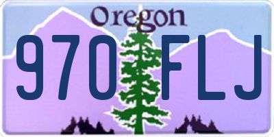 OR license plate 970FLJ