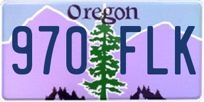 OR license plate 970FLK