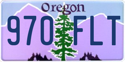 OR license plate 970FLT