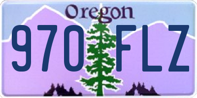 OR license plate 970FLZ