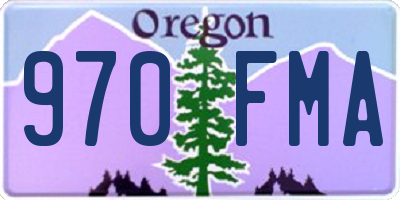 OR license plate 970FMA