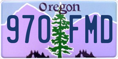 OR license plate 970FMD