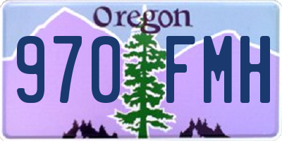 OR license plate 970FMH