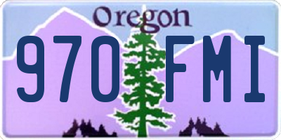 OR license plate 970FMI