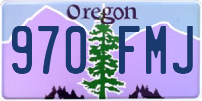 OR license plate 970FMJ