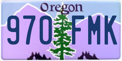 OR license plate 970FMK