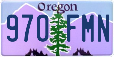 OR license plate 970FMN