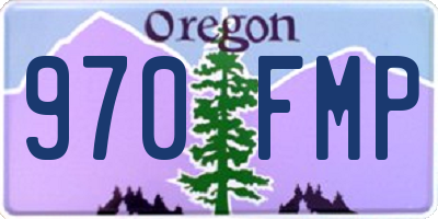 OR license plate 970FMP