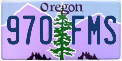 OR license plate 970FMS