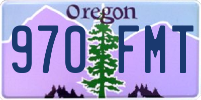 OR license plate 970FMT