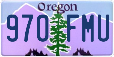 OR license plate 970FMU