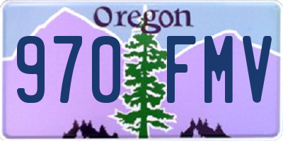 OR license plate 970FMV