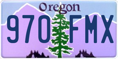 OR license plate 970FMX