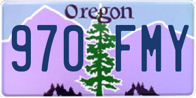 OR license plate 970FMY