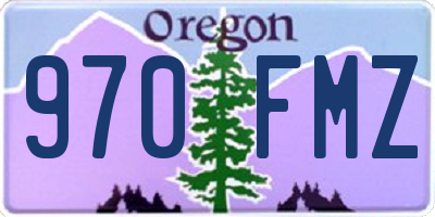 OR license plate 970FMZ