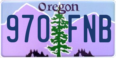 OR license plate 970FNB