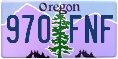 OR license plate 970FNF