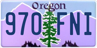 OR license plate 970FNI