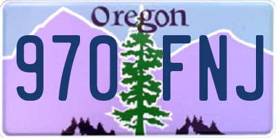 OR license plate 970FNJ