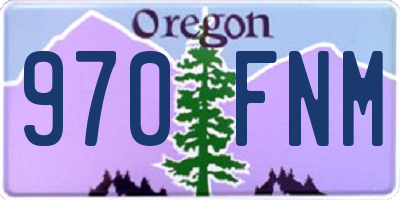 OR license plate 970FNM