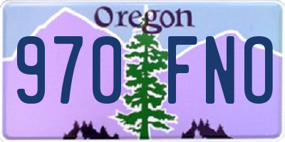 OR license plate 970FNO