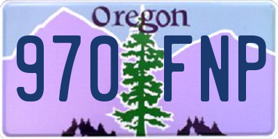 OR license plate 970FNP
