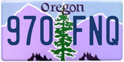 OR license plate 970FNQ