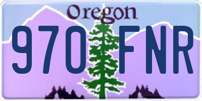 OR license plate 970FNR