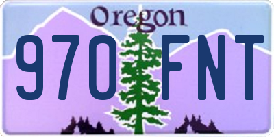 OR license plate 970FNT