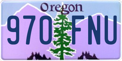 OR license plate 970FNU