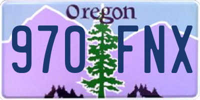 OR license plate 970FNX