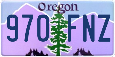 OR license plate 970FNZ