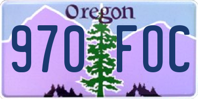 OR license plate 970FOC