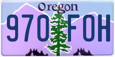 OR license plate 970FOH