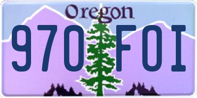 OR license plate 970FOI