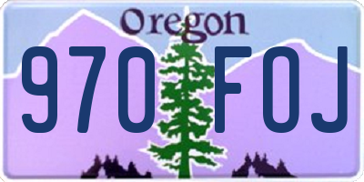 OR license plate 970FOJ
