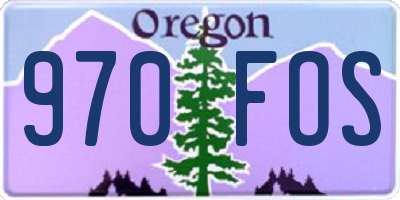 OR license plate 970FOS