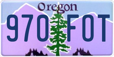 OR license plate 970FOT