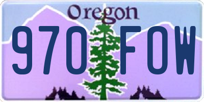 OR license plate 970FOW