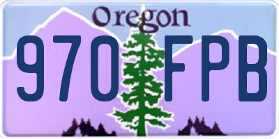 OR license plate 970FPB
