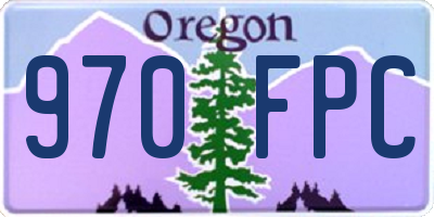 OR license plate 970FPC