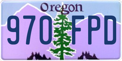 OR license plate 970FPD