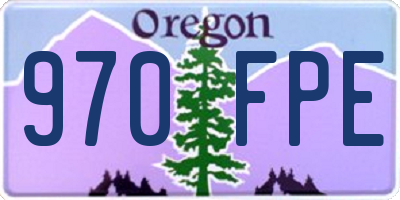 OR license plate 970FPE