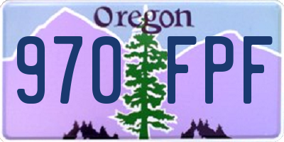 OR license plate 970FPF