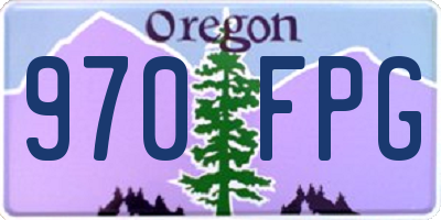 OR license plate 970FPG