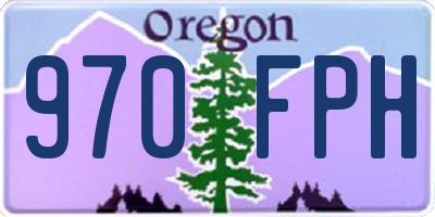 OR license plate 970FPH