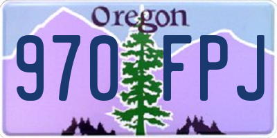 OR license plate 970FPJ