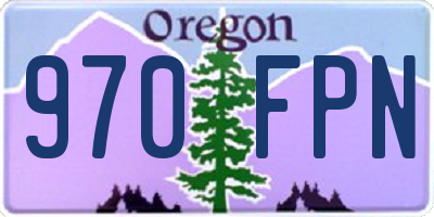 OR license plate 970FPN