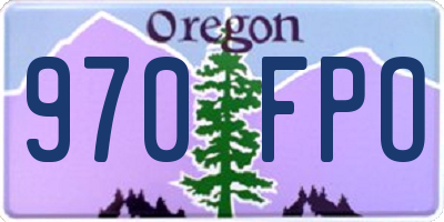 OR license plate 970FPO