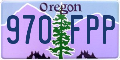 OR license plate 970FPP